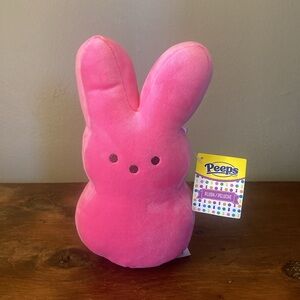 NWT- 10” Super Soft Pink Peeps Plush Bunny- Official Peeps Brand